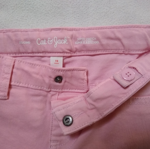Cat&Jack Stretch Jegging Pink Girls Size 12 - Picture 3 of 5
